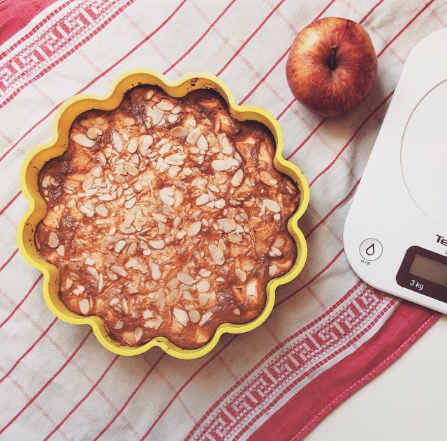 Gâteau pommes amandes