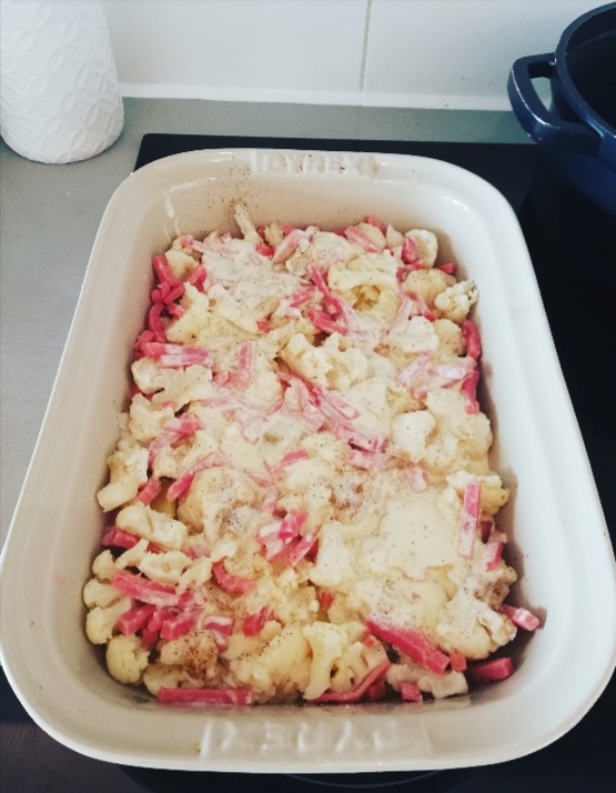 GRATIN DE CHOU FLEUR, POMME DE TERRE ET CHEVRE