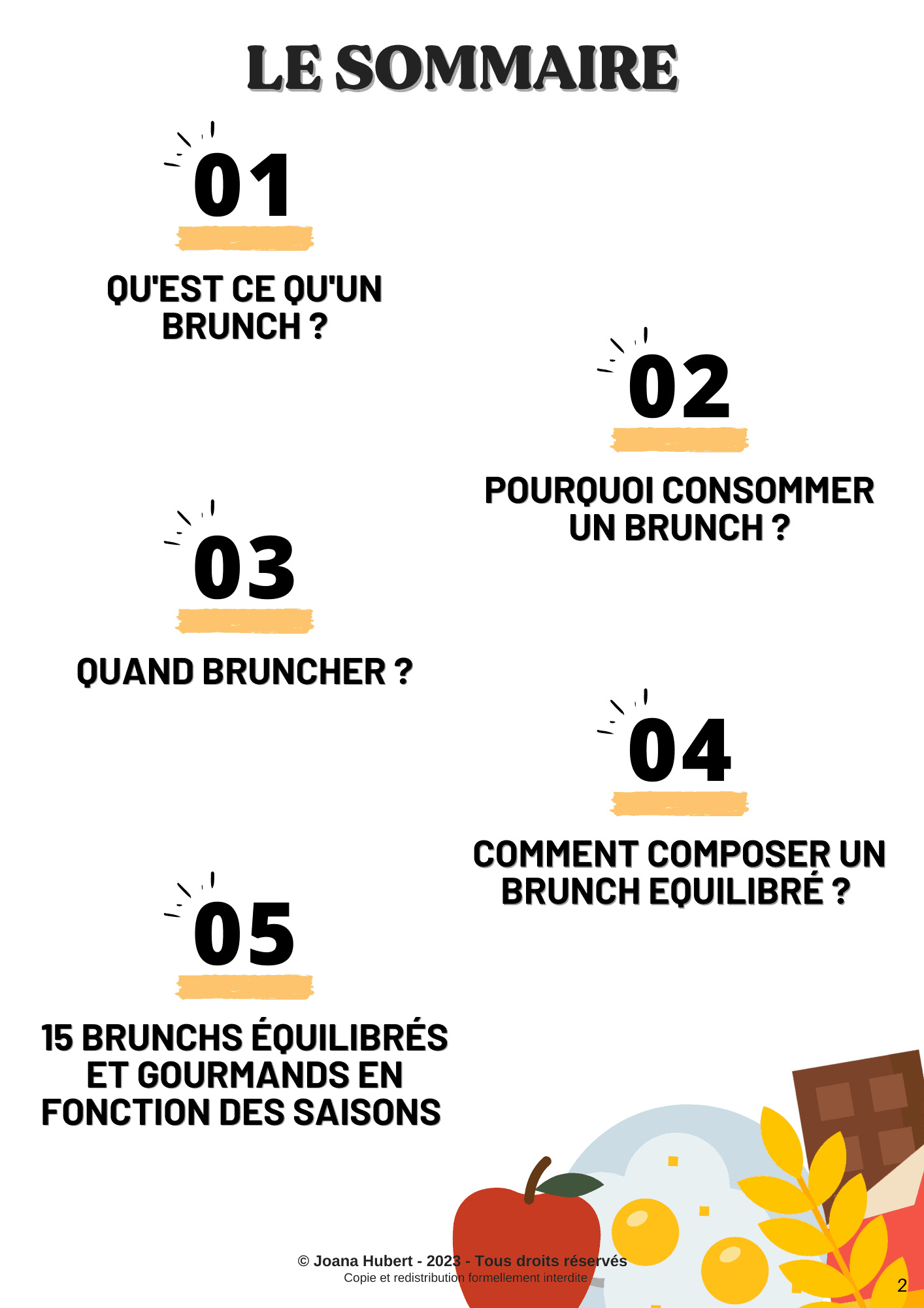 Ebook pour apprendre à faire un brunch équilibré